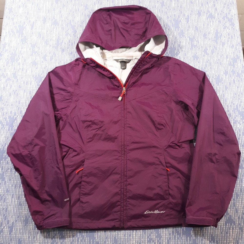 Eddie Bauer Weatheredge Windbreaker Jacket Womens Small Outdoor Purple Nylon